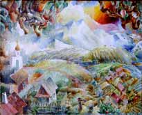 Der Maler Misha Driomov "Den Wind des "Perestroika""