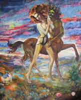 Artist Tatiana Kazakova "With a centaur"