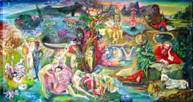 Malerin Tatiana Kazakova "Die Erinnerung an Bosch. Das Paradies"