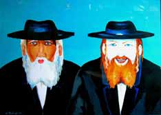 Maler Ilja Kleiner "Zwei Rabbiner"