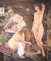 Artist Eugraph Paimanov "In the bath-house"