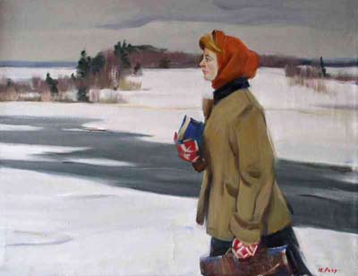 Igor Razdrogin "Village teacher - 1990"