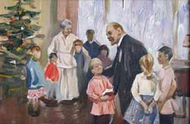 Igor Razdrogin "Lenin at a New Year's party"